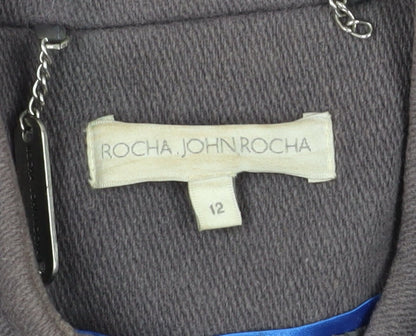 Rocha John Rocha Grey Wool Pea Coat Women Size 12
