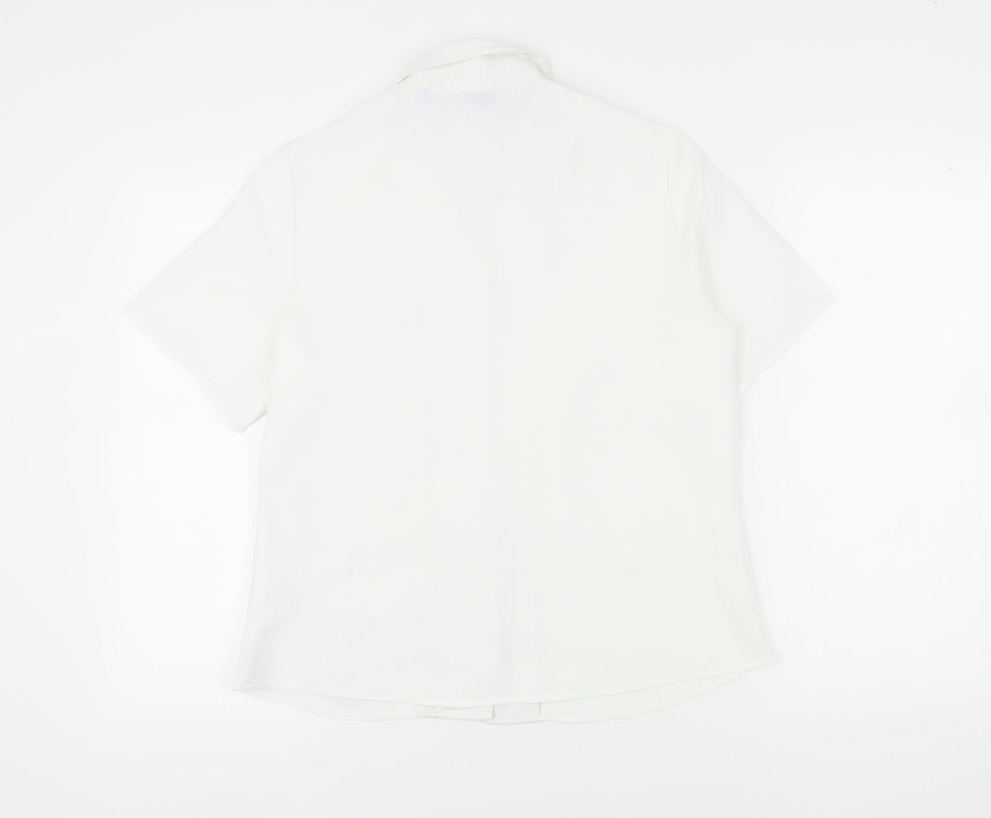Womens UK Size 14 Honor Millburn White Basic Button-Up