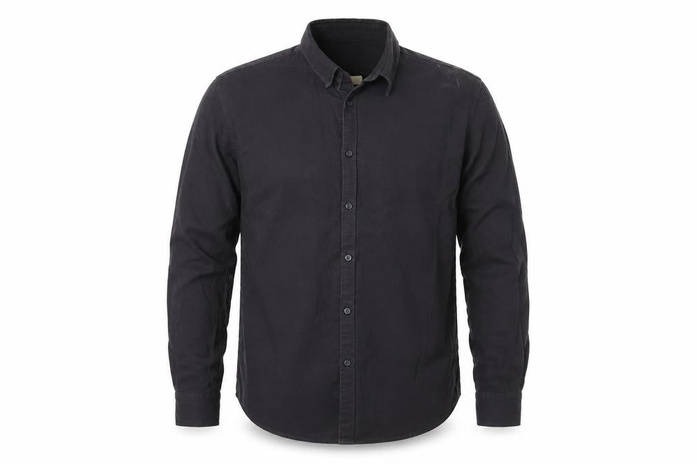 Pure DKNY Men's Black Long Sleeve Button-Up Shirt L