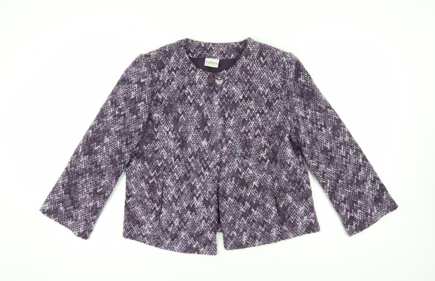 Eastex Women's Purple Chevron Blazer, Size 16