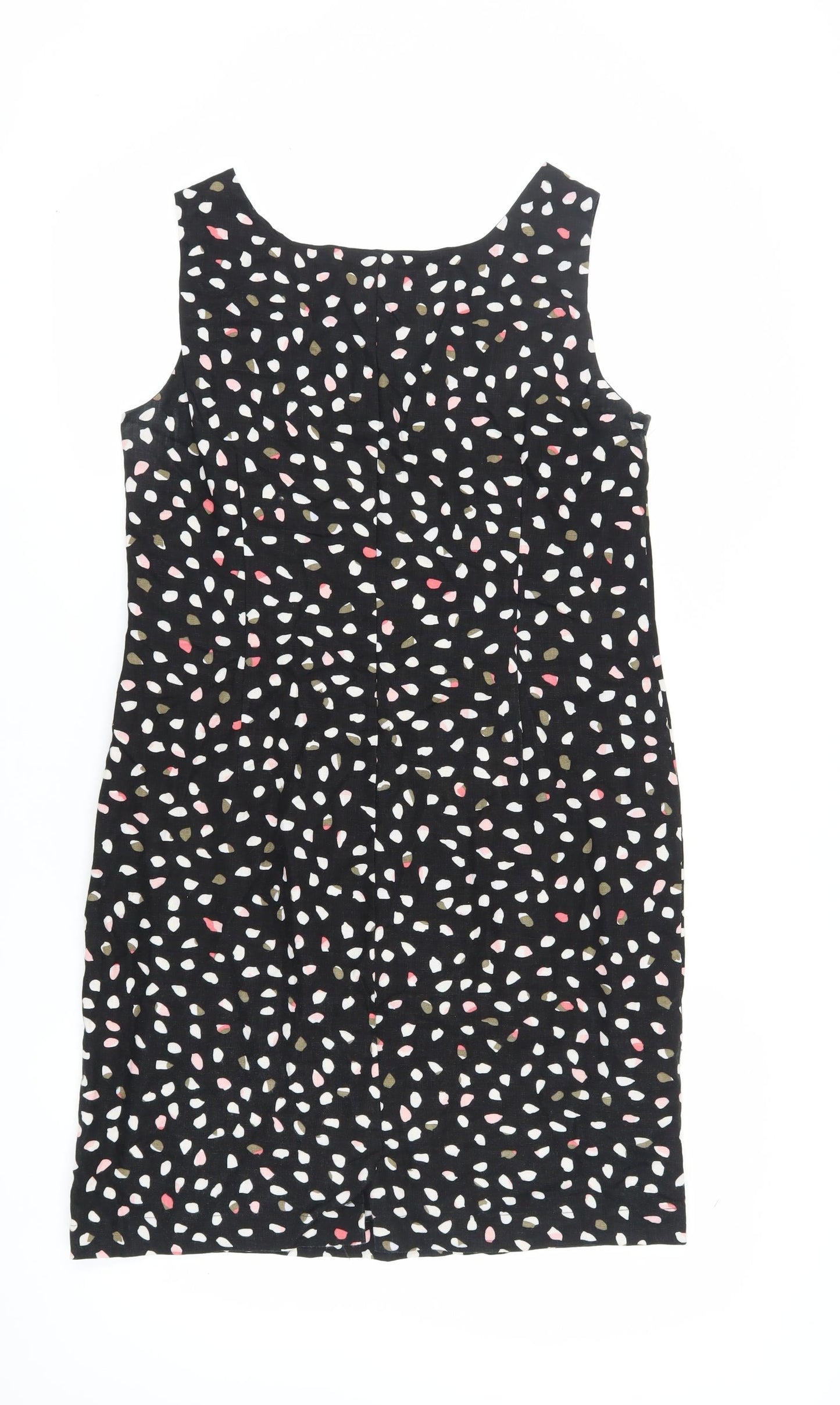 Laura Ashley Women's Black Linen Sheath Dress, Size 12