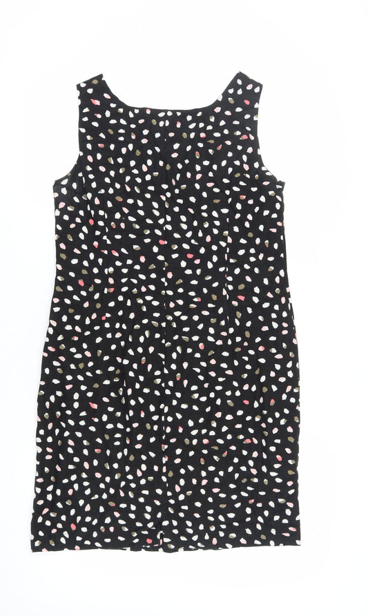 Laura Ashley Women's Black Linen Sheath Dress, Size 12