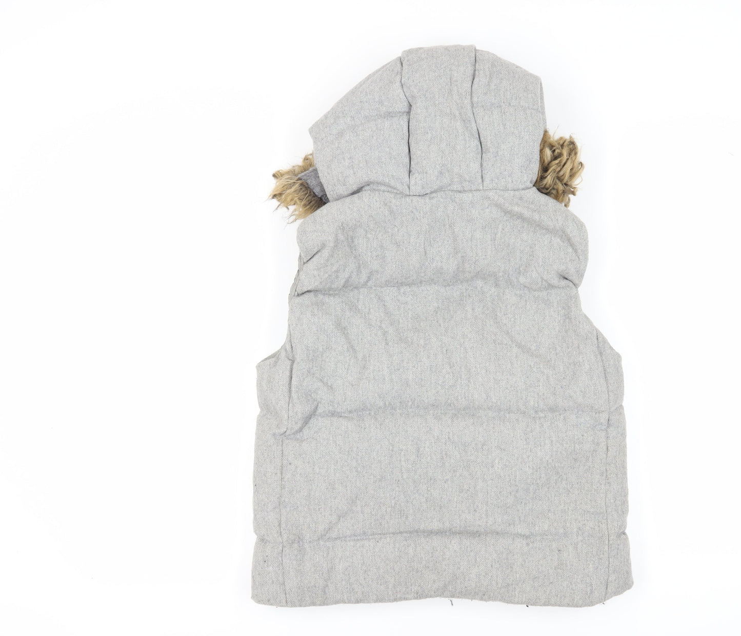 Gap Women’s Grey Hooded Puffer Waistcoat M