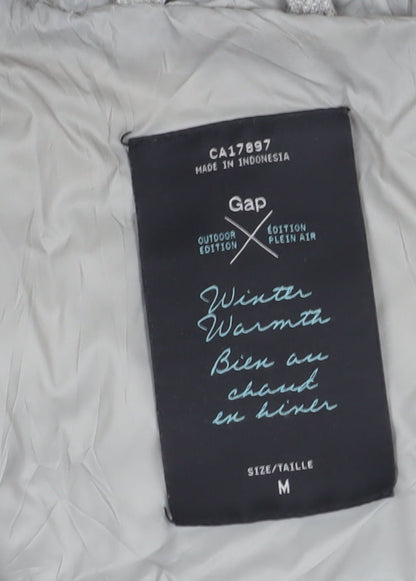 Gap Women’s Grey Hooded Puffer Waistcoat M