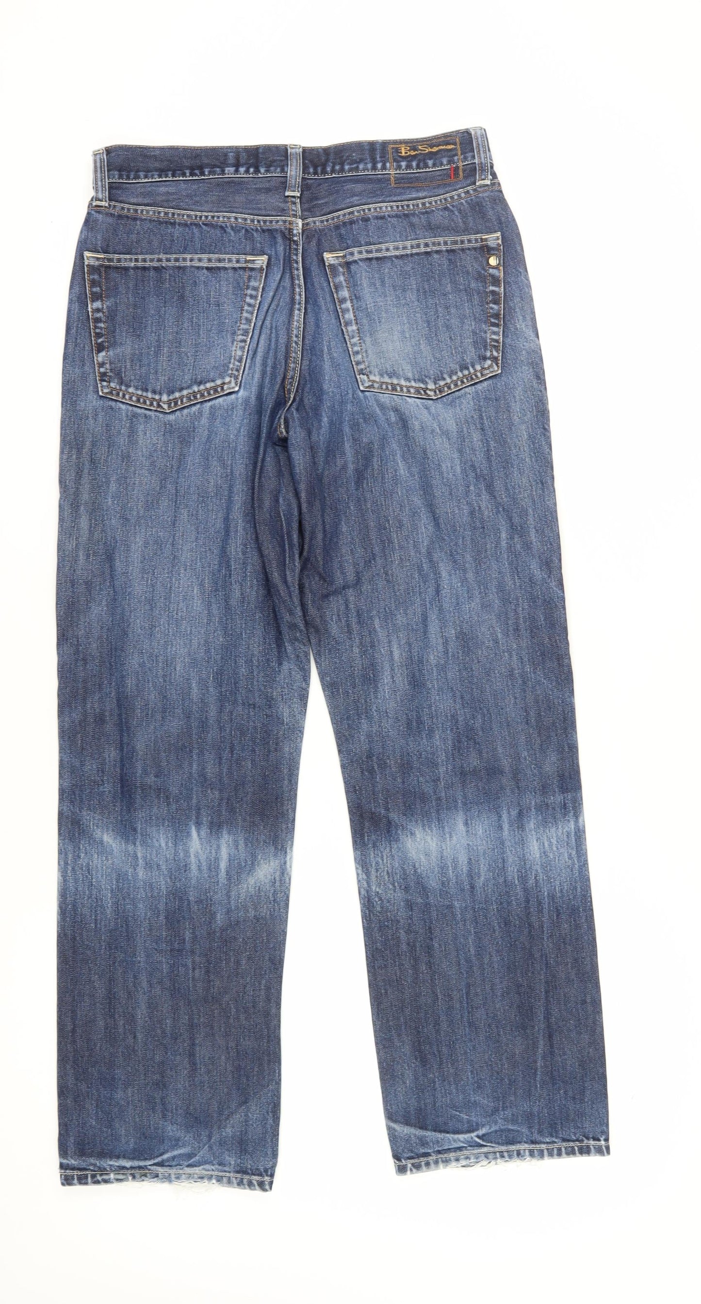 Ben Sherman Men's Blue Straight Fit Jeans Size 32