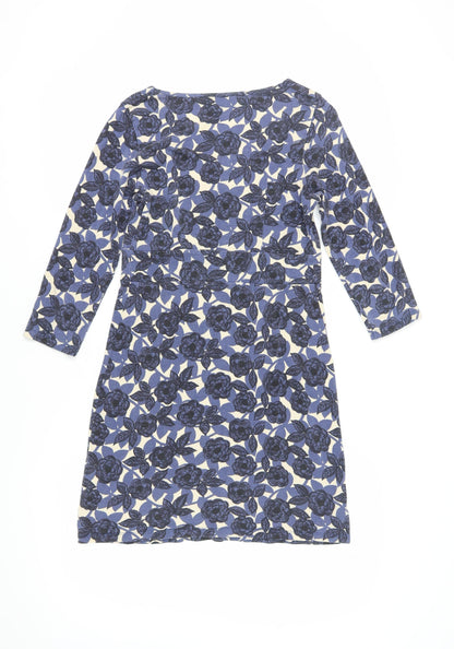 Boden Women's Blue Floral Shift Dress Size 10