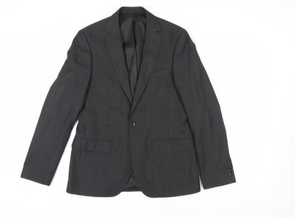 Mens UK Size 38 Moss London Regular Grey Suit Jacket