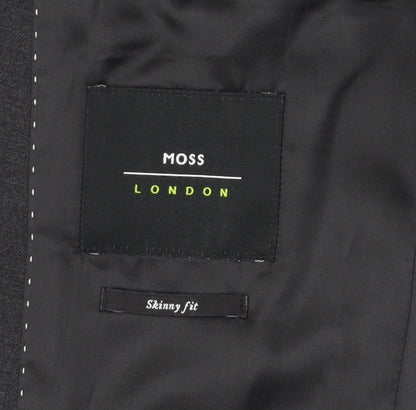 Mens UK Size 38 Moss London Regular Grey Suit Jacket