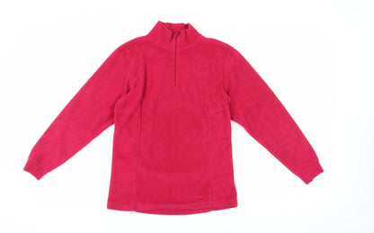 Boomerang Women's Red Henley Zip Sweatshirt Size 14