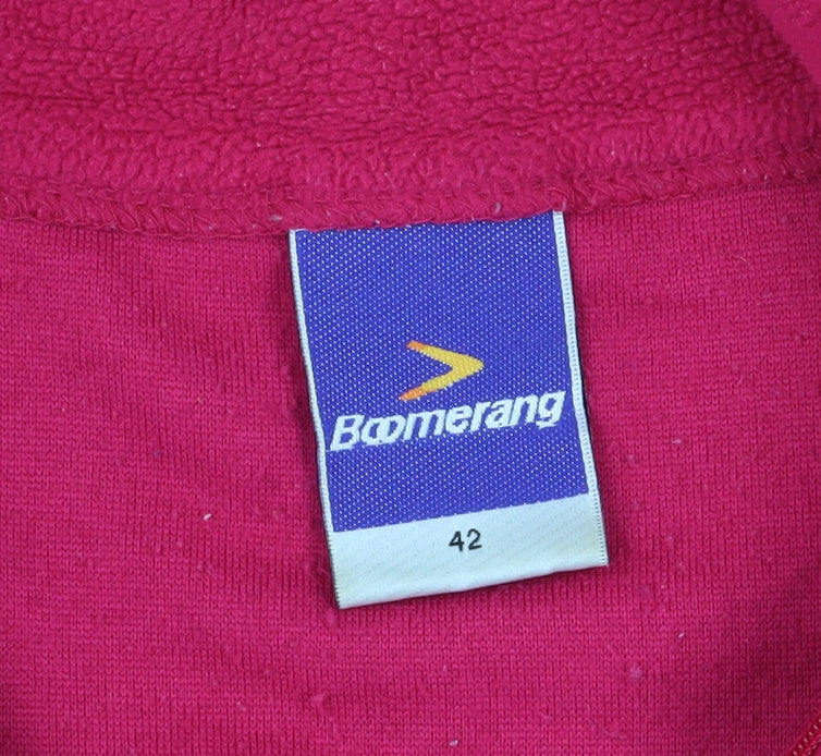 Boomerang Women's Red Henley Zip Sweatshirt Size 14