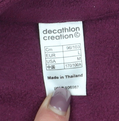 Unisex Adults UK Size L DECATHLON Purple Basic Jacket