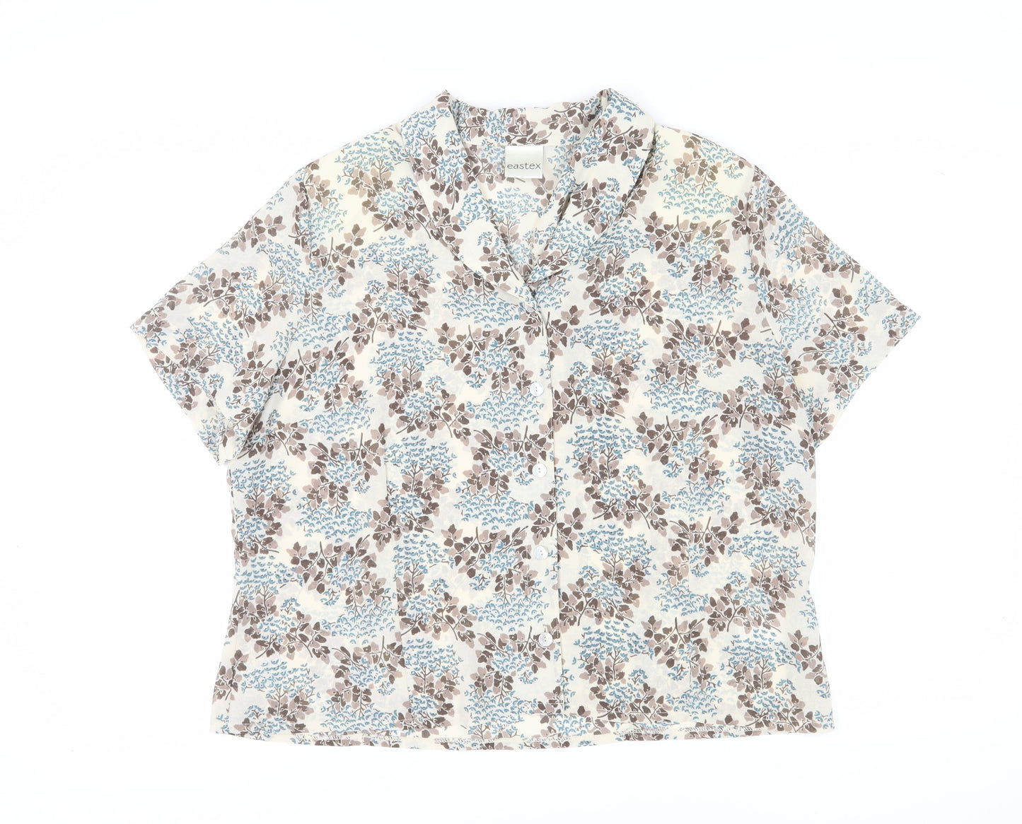 Womens UK Size 12 Eastex Multicoloured Basic Button-Up