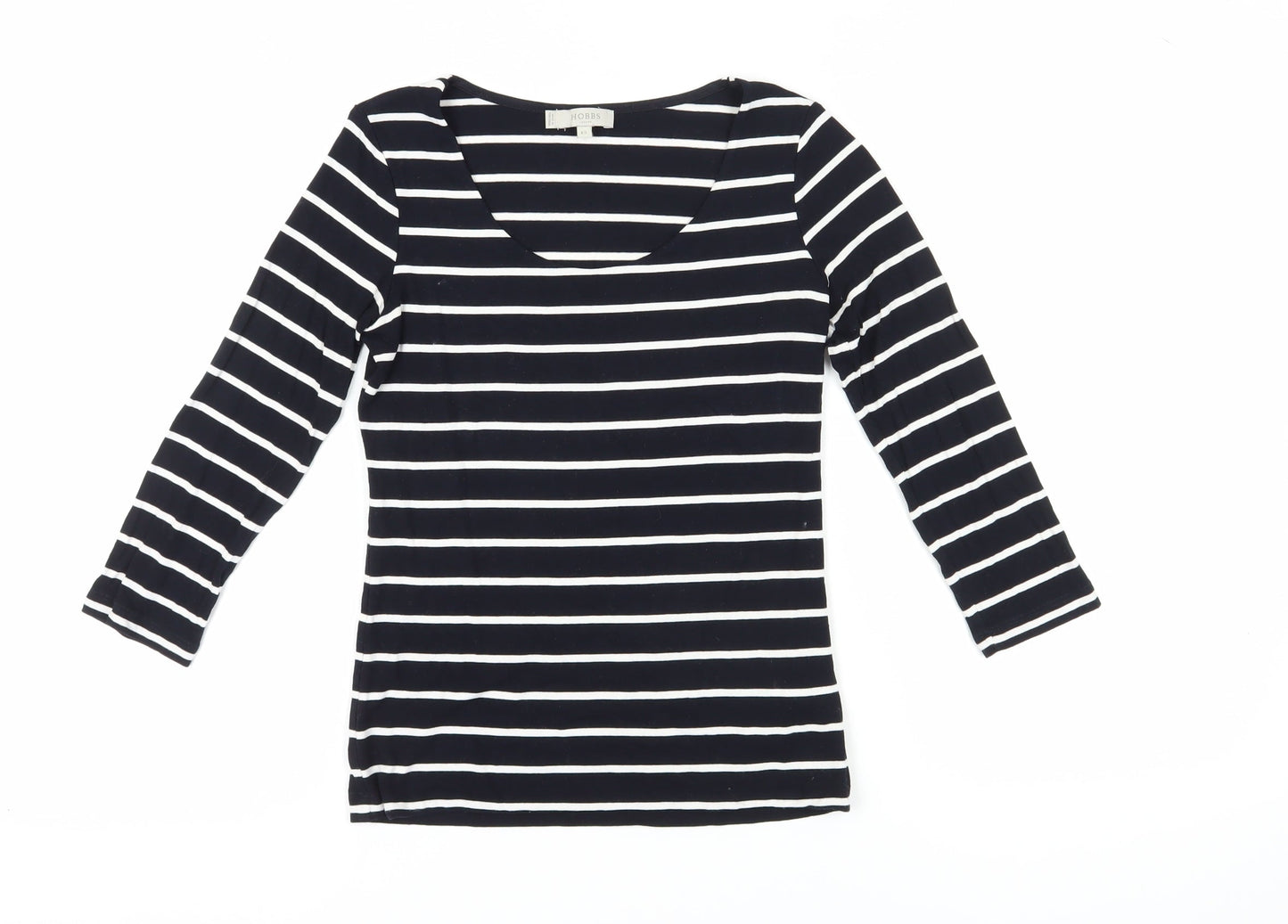 Womens UK Size XS Hobbs Black Basic T-Shirt