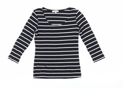 Womens UK Size XS Hobbs Black Basic T-Shirt