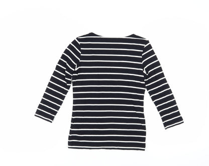 Womens UK Size XS Hobbs Black Basic T-Shirt