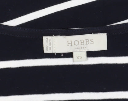 Womens UK Size XS Hobbs Black Basic T-Shirt