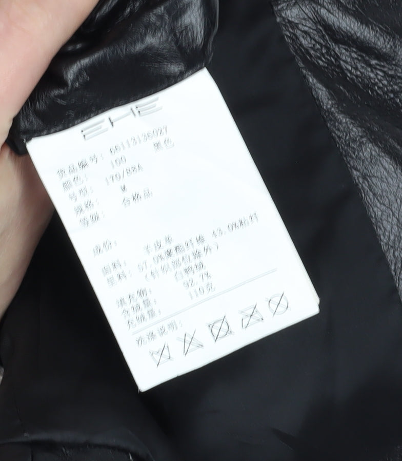 Brand and care label for EHE boys’ black jacket m, autumn winter lined full zip