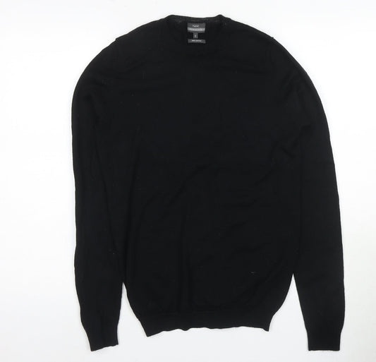 Next Men’s Black Merino Pullover Jumper - S