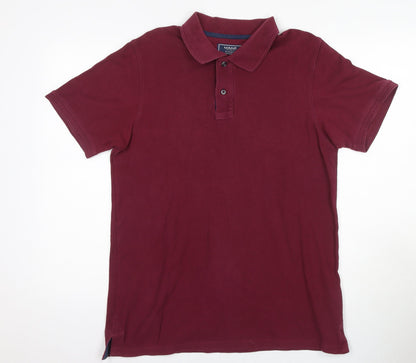 Maine New England Men’s Red Polo Shirt S Casual Style