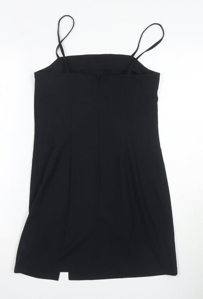 Topshop Women's Black Strappy Dress Size 6