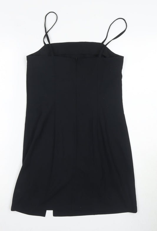 Topshop Women's Black Strappy Dress Size 6