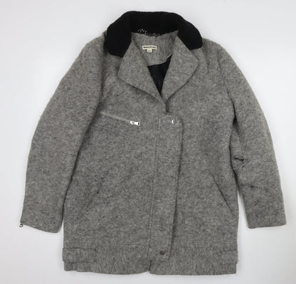 Womens UK Size 12 Whistles Grey Motorcycle Jacket
