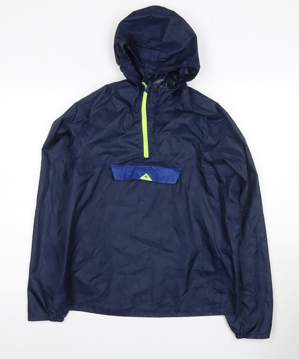 Additional front view of Decathlon boys’ blue windbreaker jacket uk 12