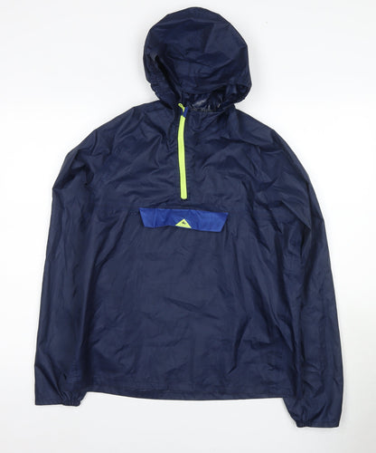 Additional front view of Decathlon boys’ blue windbreaker jacket uk 12