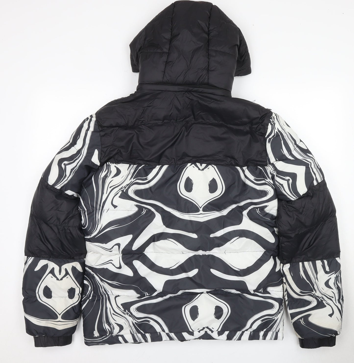Mens UK Size M Night Addict Black Puffer Jacket