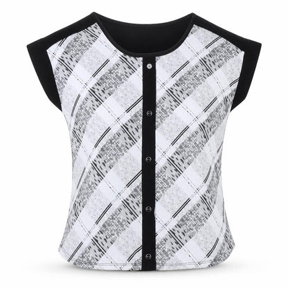 Diana Belle Women's Black Short Sleeve Blouse, Size S
