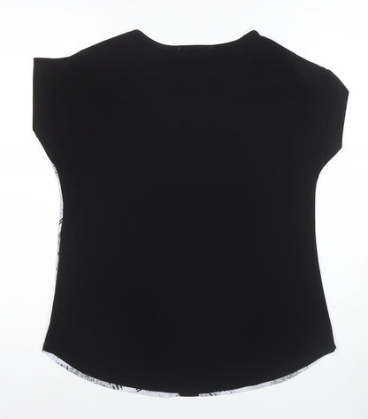 Diana Belle Women's Black Short Sleeve Blouse, Size S