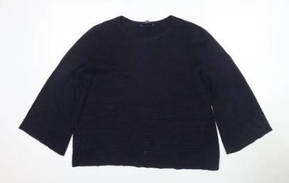 Womens UK Size 16 Laura Ashley Blue Basic Jersey