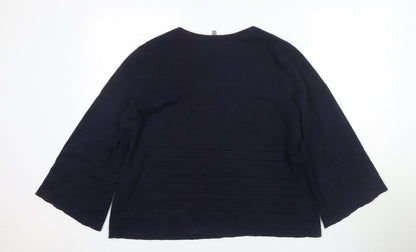 Womens UK Size 16 Laura Ashley Blue Basic Jersey