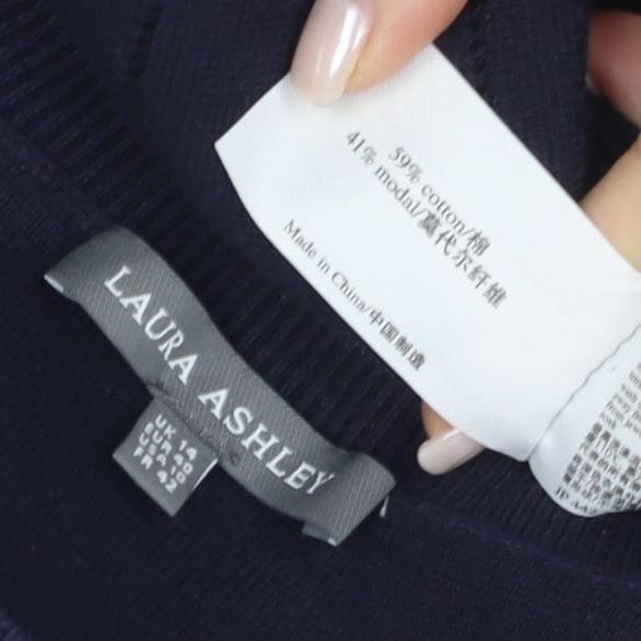 Womens UK Size 16 Laura Ashley Blue Basic Jersey
