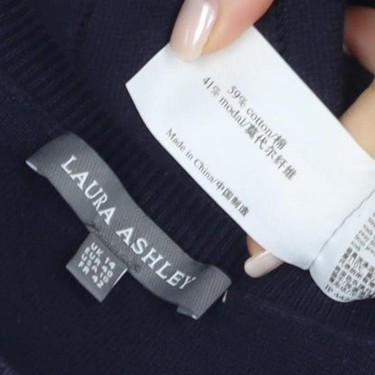 Womens UK Size 16 Laura Ashley Blue Basic Jersey