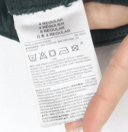 Gap Women's Green Skinny Jeans, Size 4, Cotton Blend