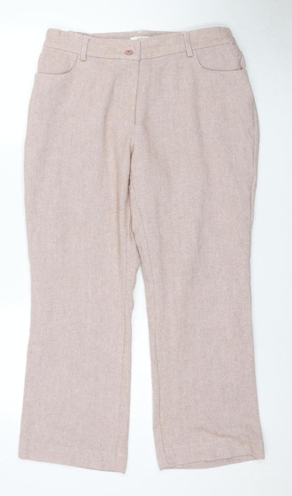 Cotton Traders Women's Pink Trousers Size 14