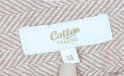 Cotton Traders Women's Pink Trousers Size 14