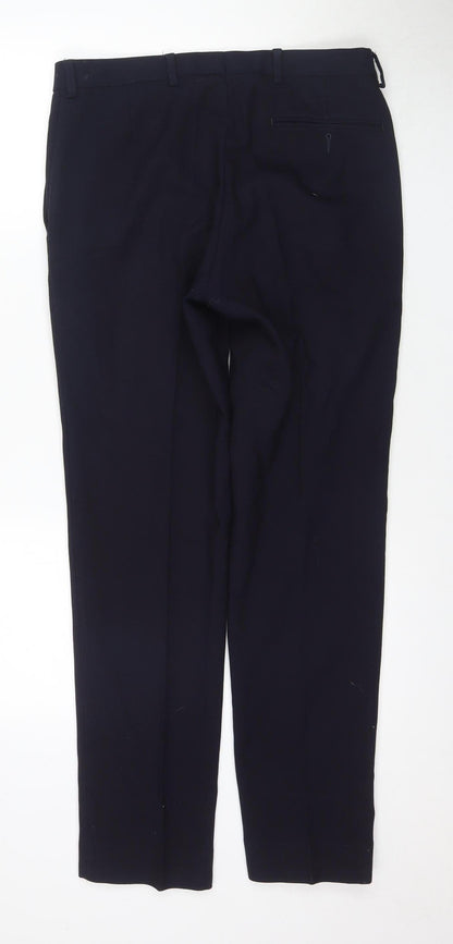 Marks and Spencer Men's Blue Slim Fit Trousers