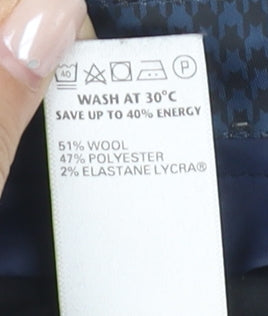 Marks and Spencer Men's Blue Slim Fit Trousers