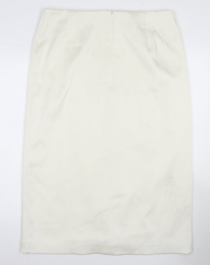 Marks and Spencer Women's Ivory Pencil Skirt 14