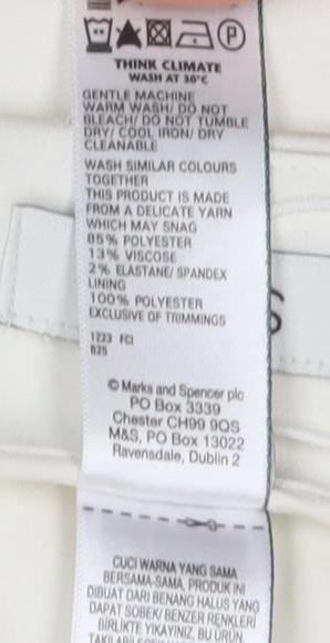 Marks and Spencer Women's Ivory Pencil Skirt 14