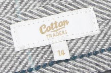 Cotton Traders Women's Grey Striped Trousers Size 14