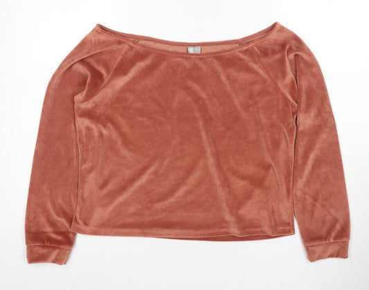 Womens UK Size 10 ASOS Brown Basic T-Shirt