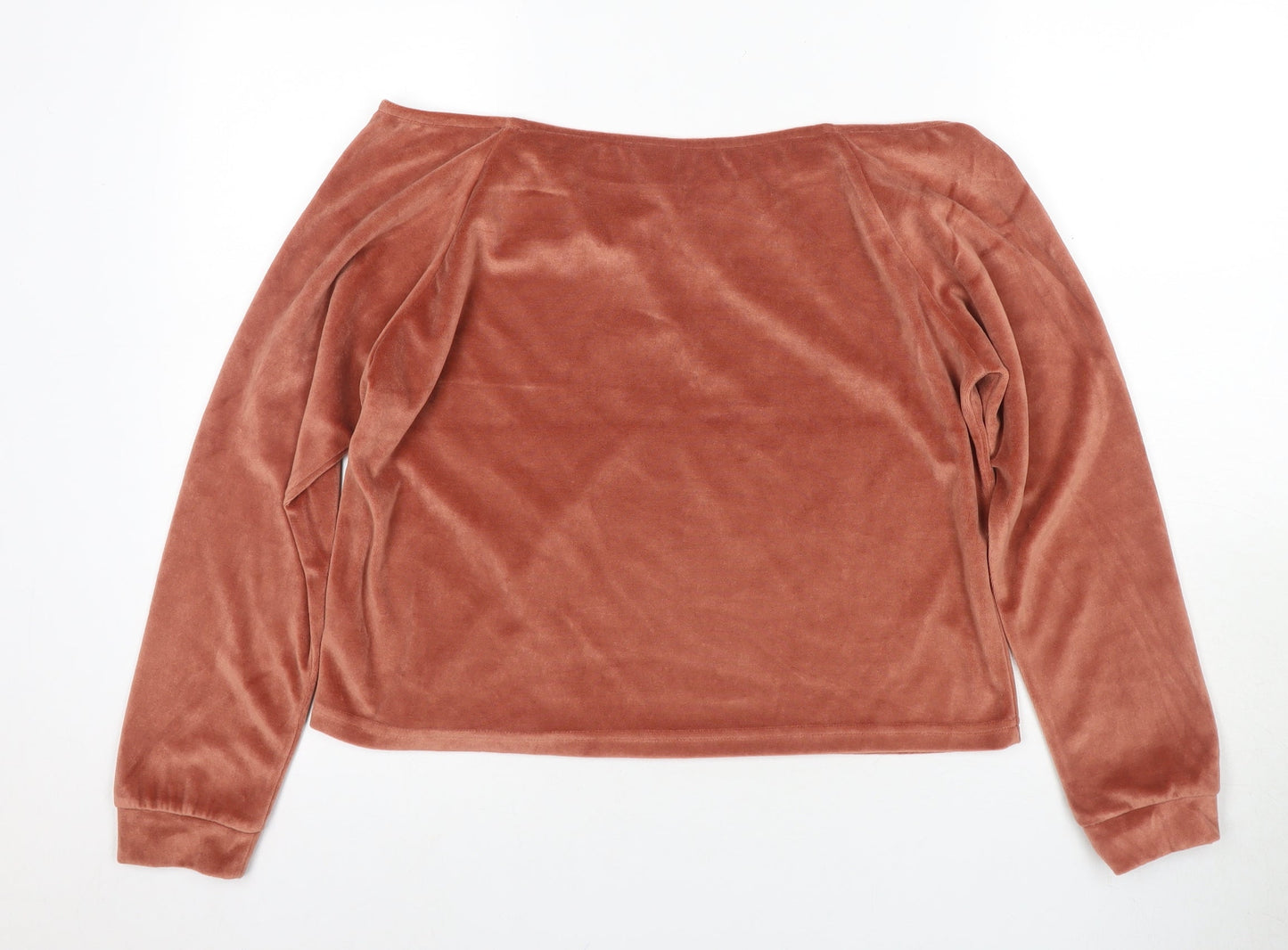 Womens UK Size 10 ASOS Brown Basic T-Shirt