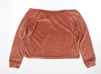 Womens UK Size 10 ASOS Brown Basic T-Shirt
