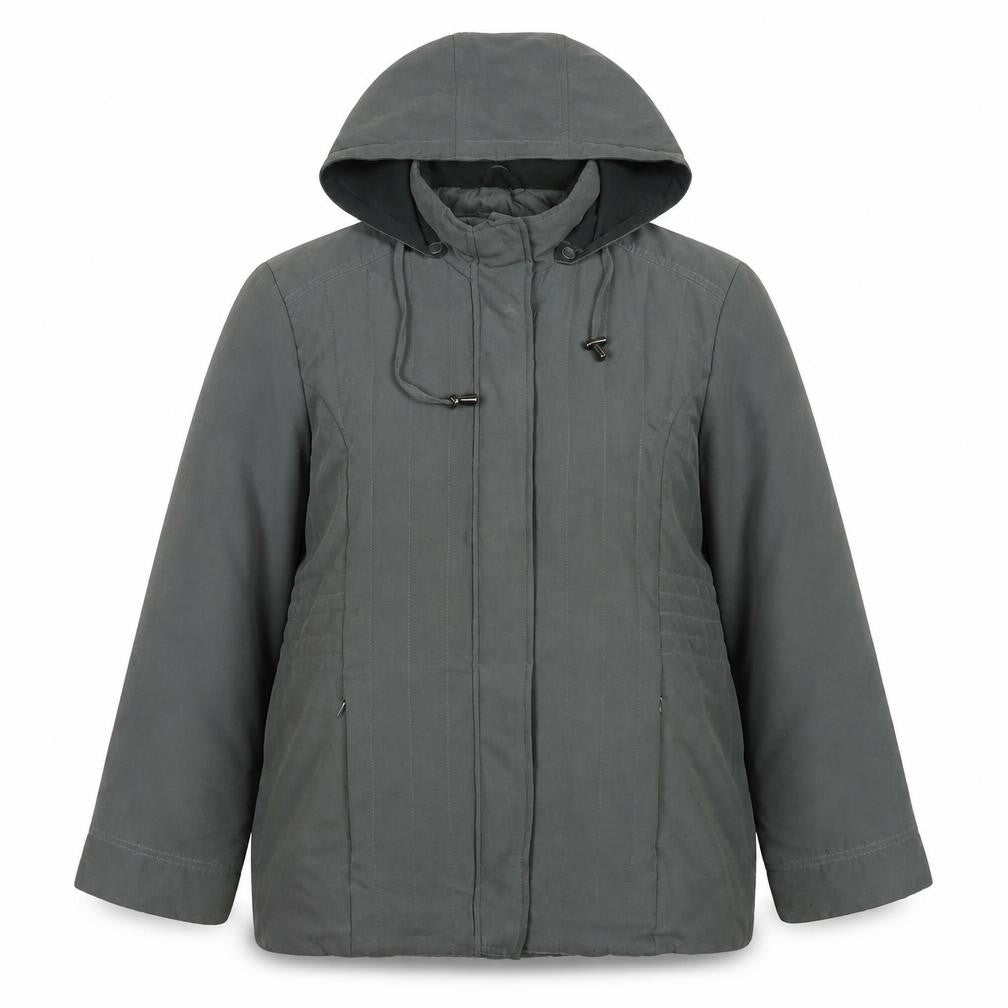 BHS Women's Green Hooded Parka Jacket Size 18