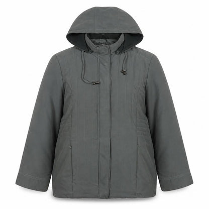 BHS Women's Green Hooded Parka Jacket Size 18