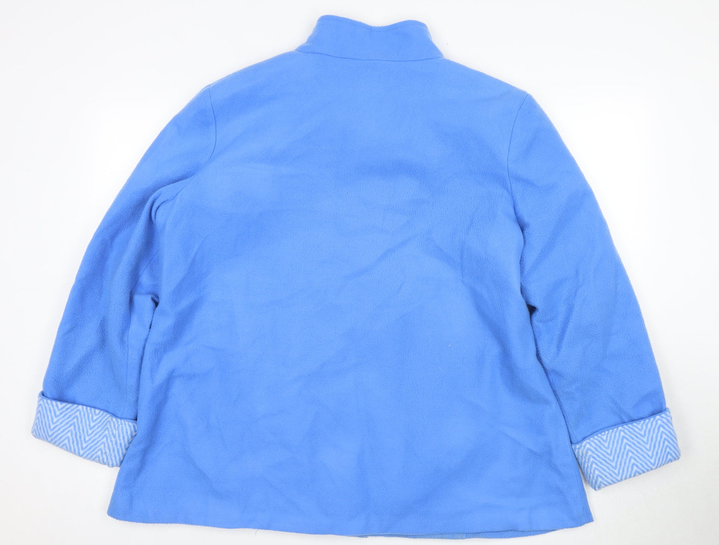 Womens UK Size L Anne De Lancay Blue Basic Jacket