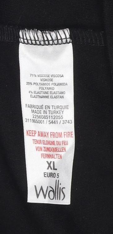 Womens UK Size XL Wallis Regular Fit Jegging Black Trousers